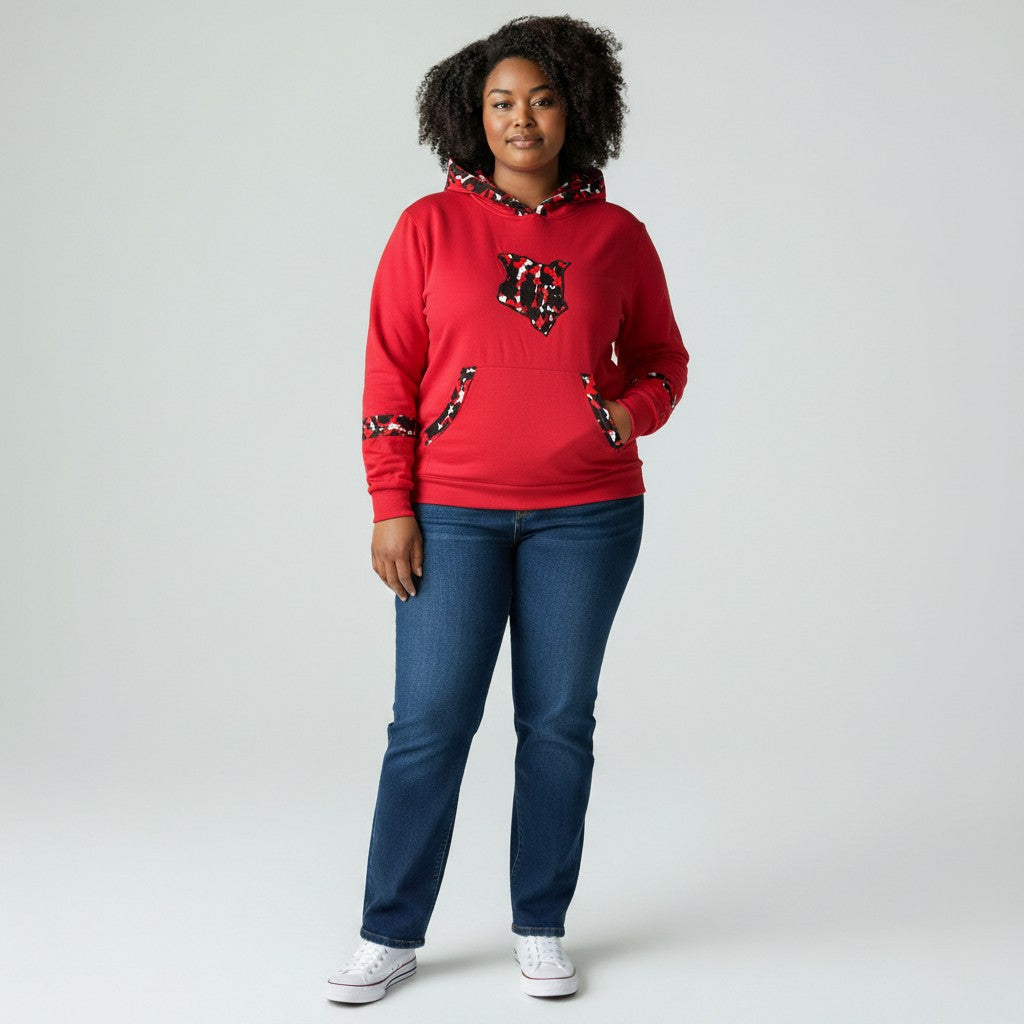 Unisex hoodie with Kitenge Map of Kenya