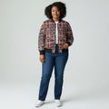 Unisex African Ankara Bomber Jacket Tetris pattern