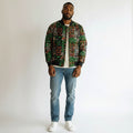 African Ankara Bomber Jacket Glymph Pattern