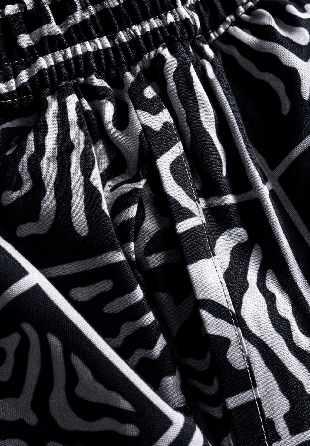Unisex Kitenge Trousers – blackish Geometric Print