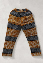 Unisex Kitenge Trousers – Earthy Geometric Print