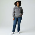 Unisex hoodie with Kitenge Butterfly - Grey