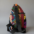 Afro fabric crossbody bag