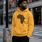 Minimalist African Continent Hoodie - Bogolan Print III