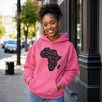 Minimalist African Continent Hoodie - Bogolan Print VII