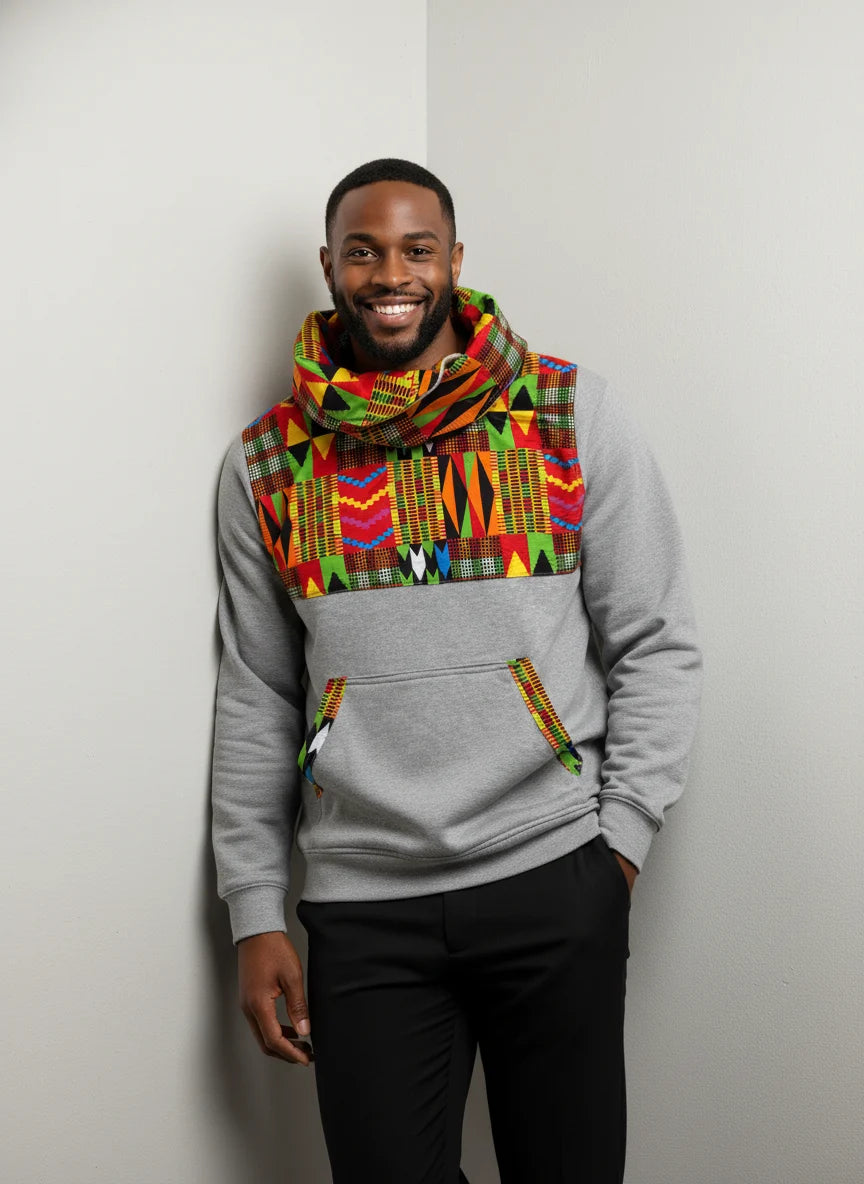 Unisex Echo Snoodie with Ankara Chest Piece