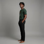 Unisex crewneck t-shirt with African print - green map