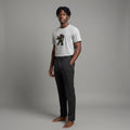Unisex crewneck t-shirt with African print - grey lion
