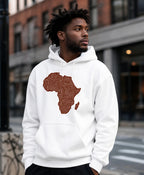 Minimalist African Continent Hoodie - Bogolan Print VII