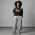 Unisex crewneck t-shirt with chest print