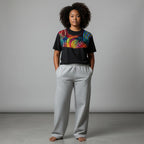 Unisex crewneck t-shirt with chest print