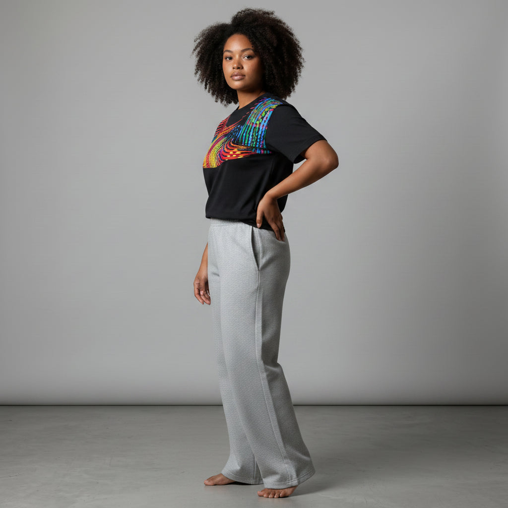 Unisex crewneck t-shirt with chest print