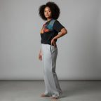 Unisex crewneck t-shirt with chest print
