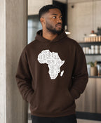 Minimalist African Continent Hoodie - Bogolan Print VI